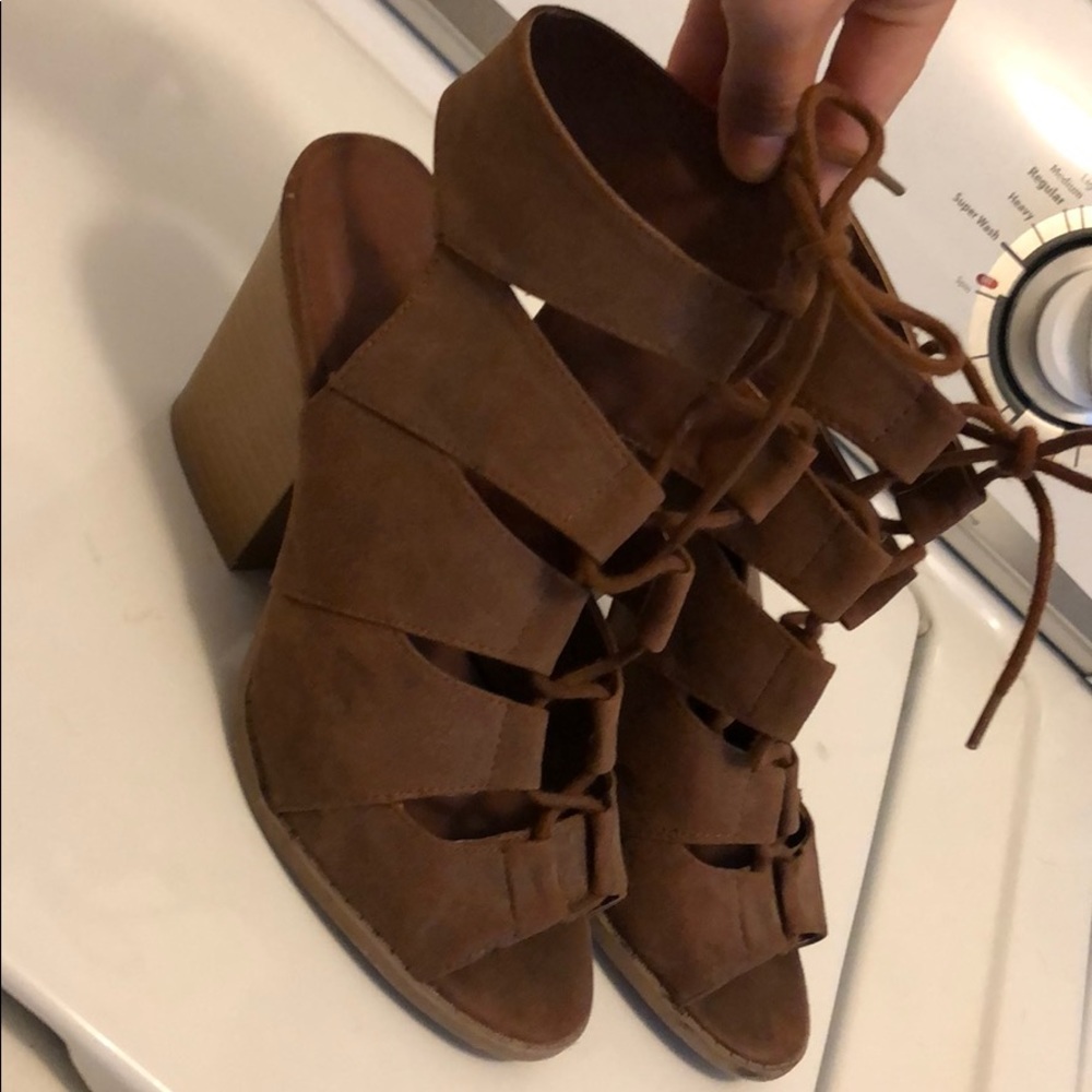 Brown sandal wedges